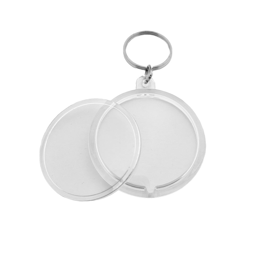 Clear Acrylic Photo Frame Key Tags Large Round