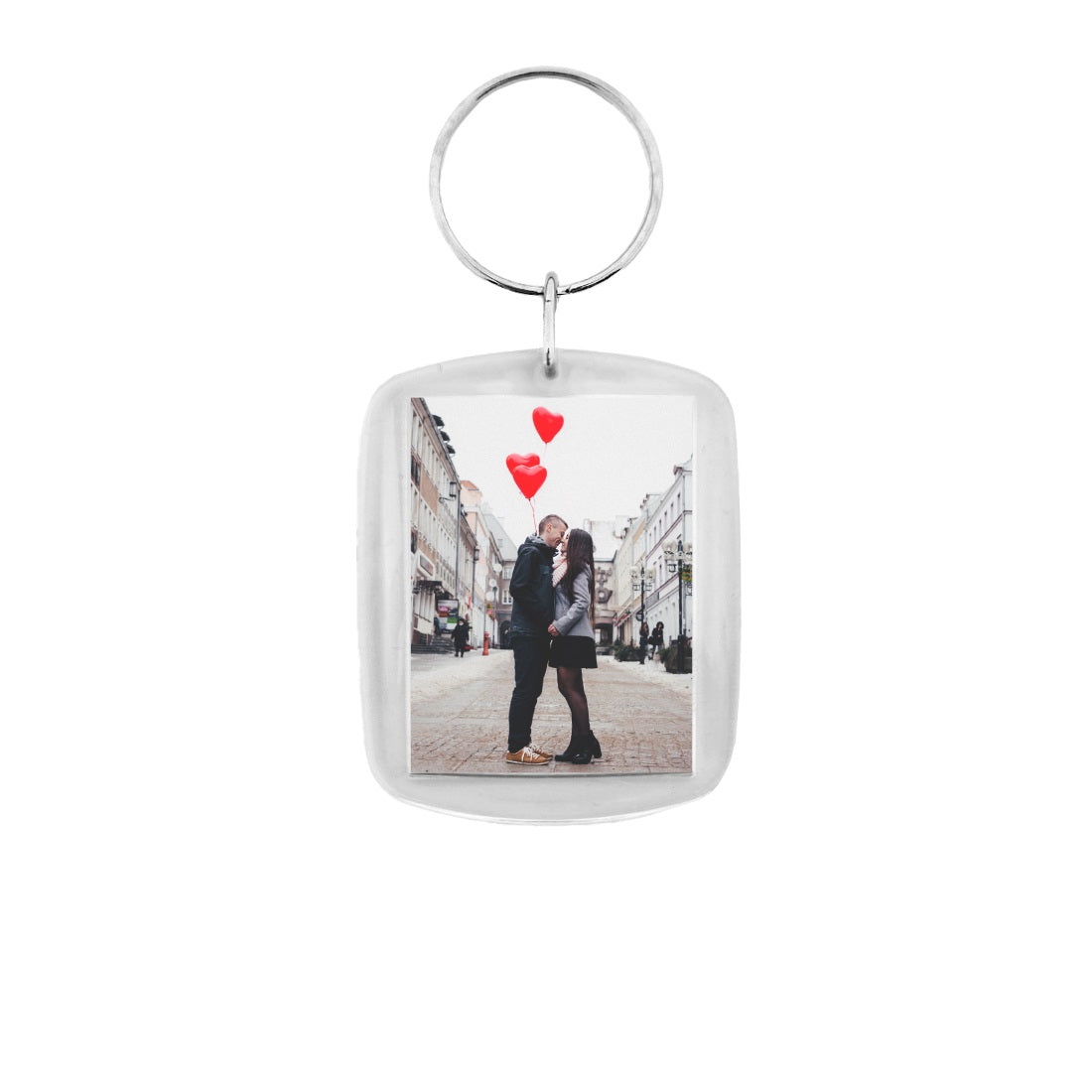 Custom Printed Acrylic Photo Frame Key Tags Rectangle 41x51mm 