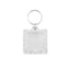 Clear Acrylic Photo Frame Key Tags Square Shape With Ribbed Frame Borders