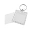 Clear Acrylic Photo Frame Key Tags Square Shape With Ribbed Frame Borders