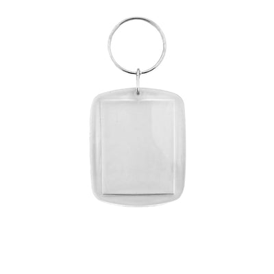 Clear Acrylic Photo Frame Key Tag Large Rectangle