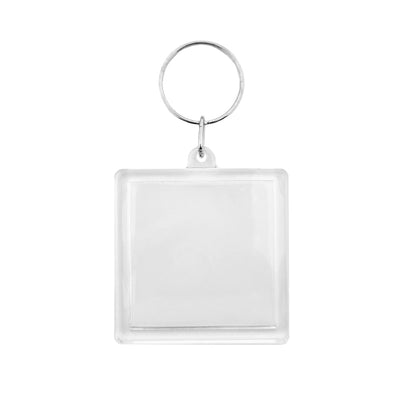 Clear Acrylic Photo Frame Key Tag 50x50mm