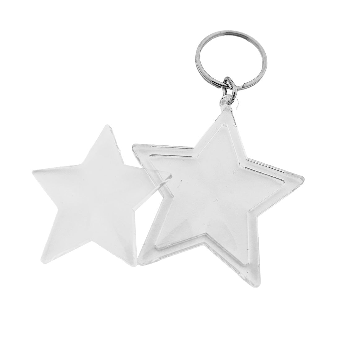 Clear Acrylic Photo Frame Key Tags Star 