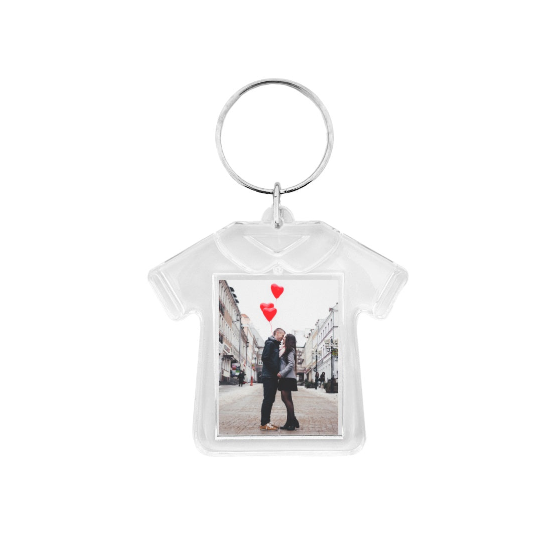 Personalised Acrylic Photo Frame Key Tags T-shirt Shape