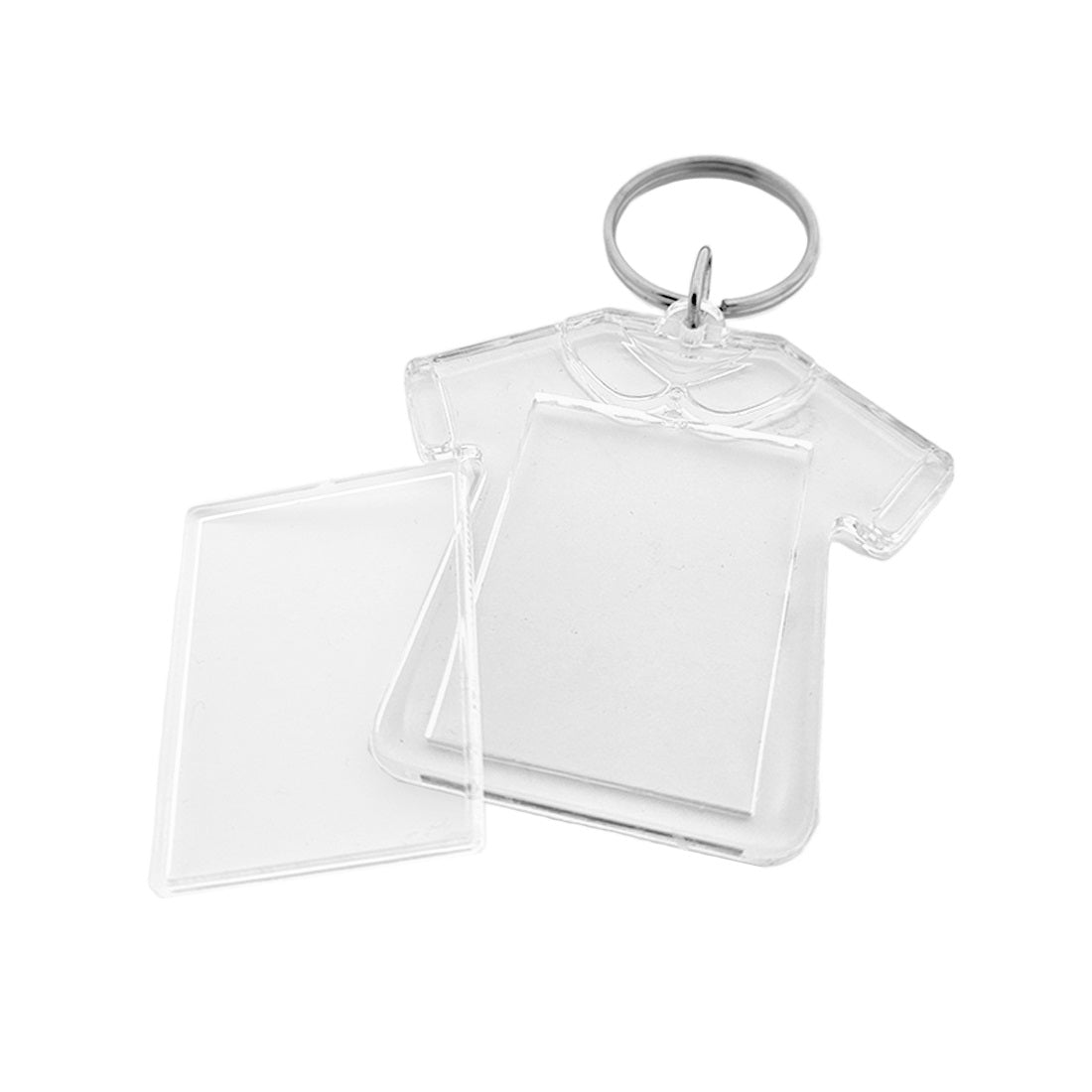 Clear Acrylic Photo Frame Key Tags T-shirt Shape