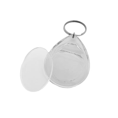 Clear Acrylic Photo Frame Key Tags 32x53mm 