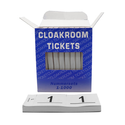 Raffle Check Tickets Cloakroom Tickets  1-1000 White