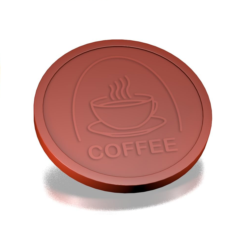 Plastic Drink Tokens Coffee Cup 29mm