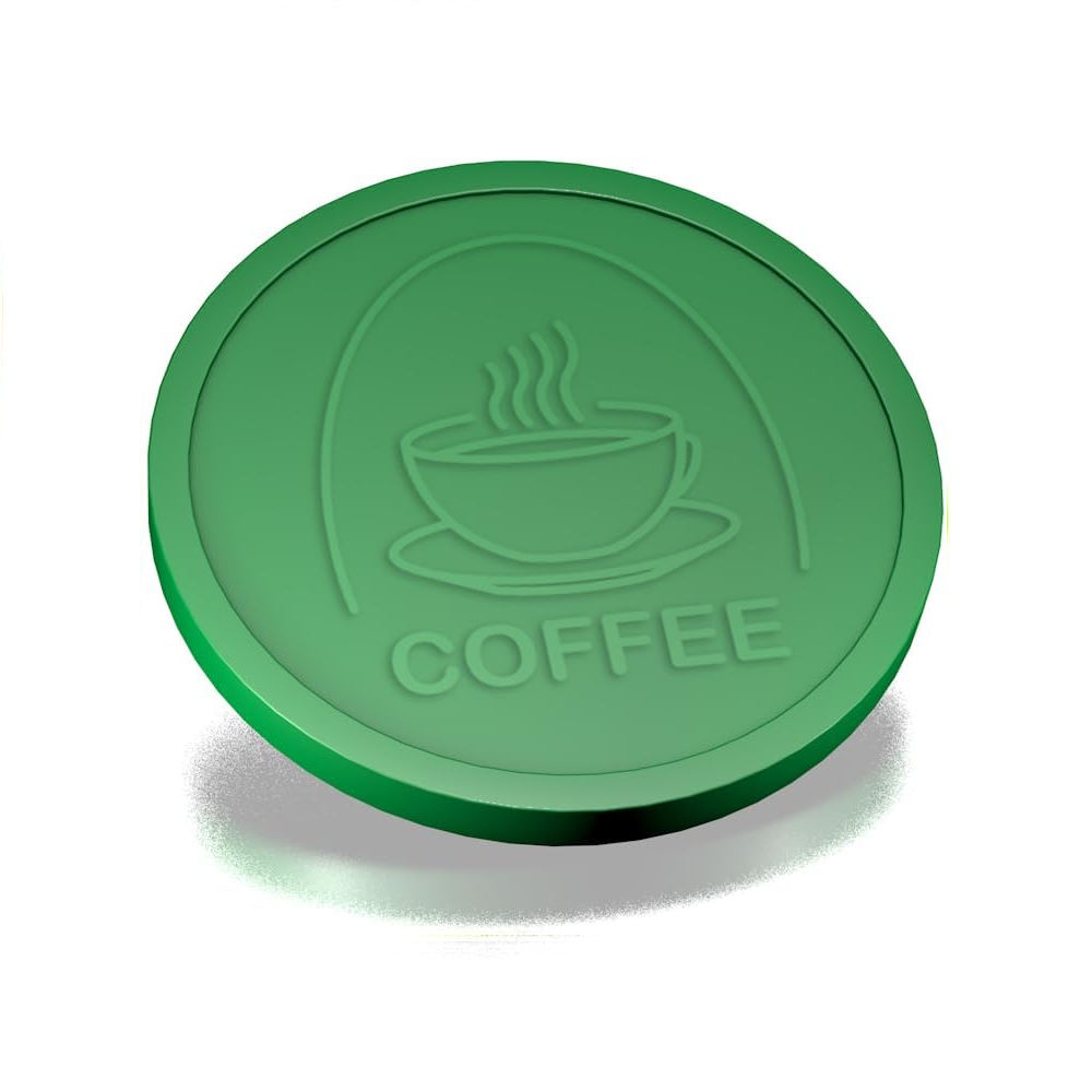 Plastic Drink Tokens Coffee Cup 29mm