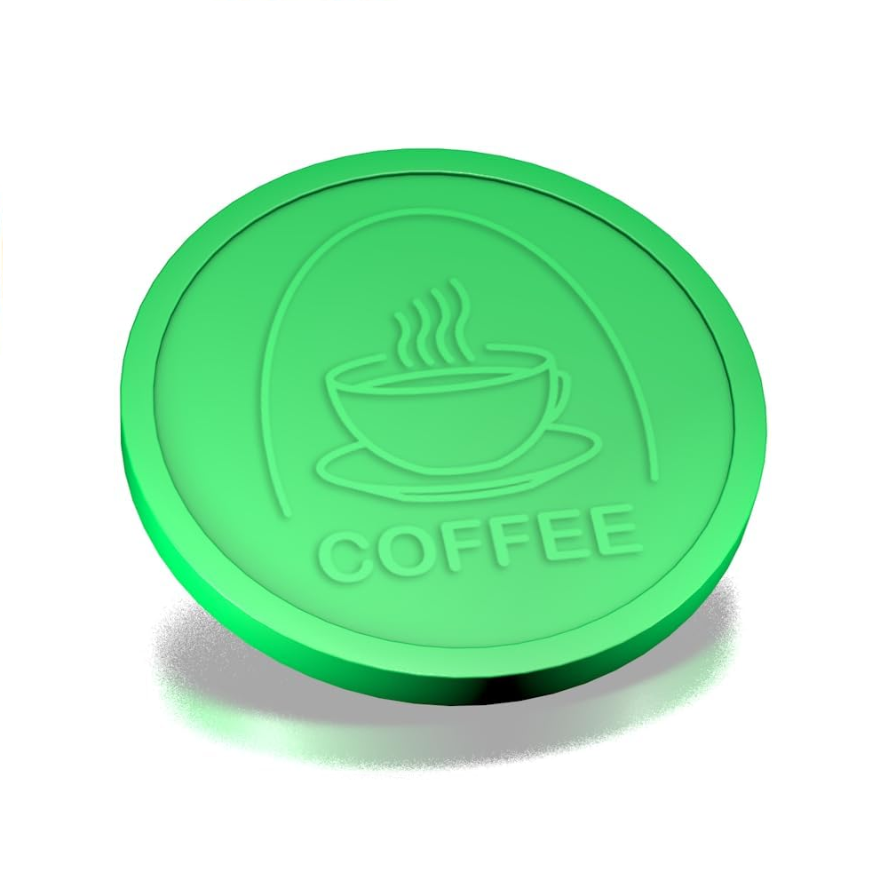 Plastic Drink Tokens Coffee Cup 29mm