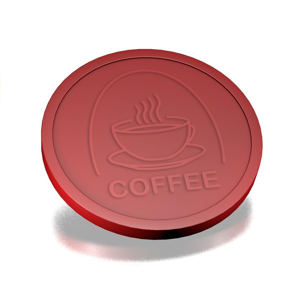 Plastic Drink Tokens Coffee Cup 29mm