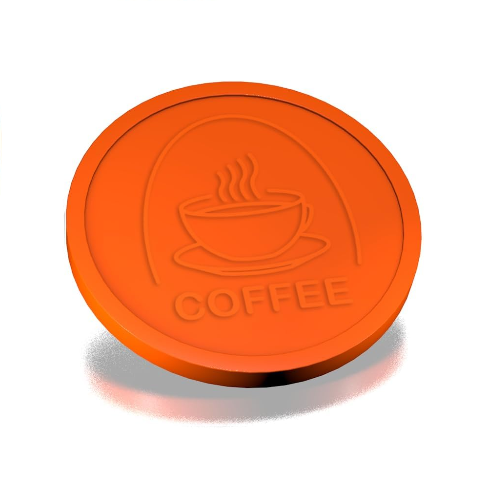 Plastic Drink Tokens Coffee Cup 29mm