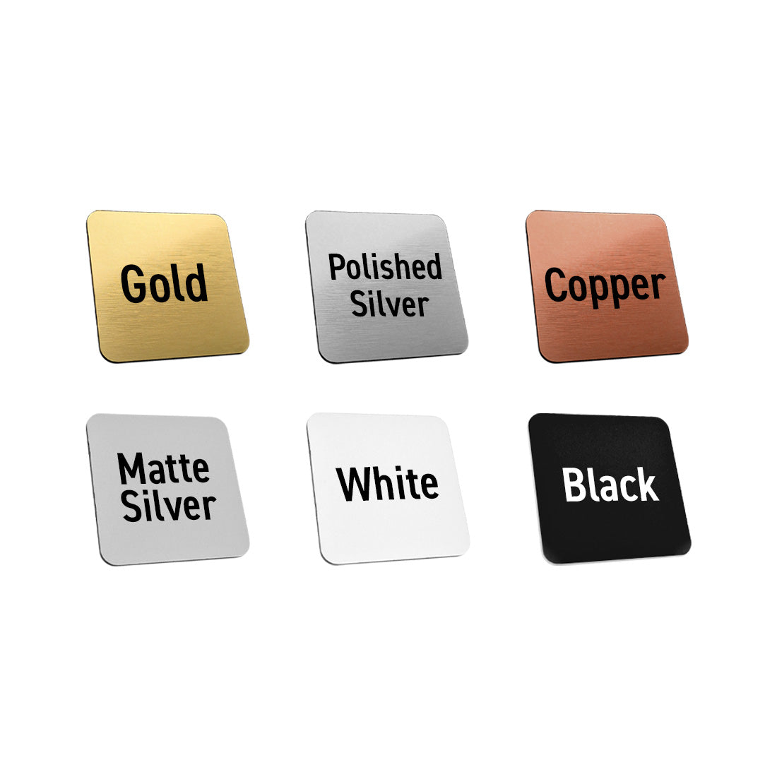 Colour Card Option For Acrylic Laser Foil Number Tags