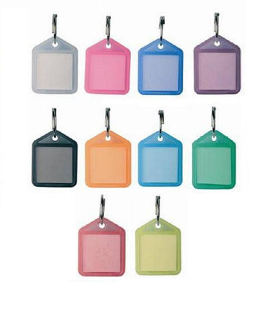 Heavy Duty Label Window Key Tags Colour Mix 38x22mm 100 Pack