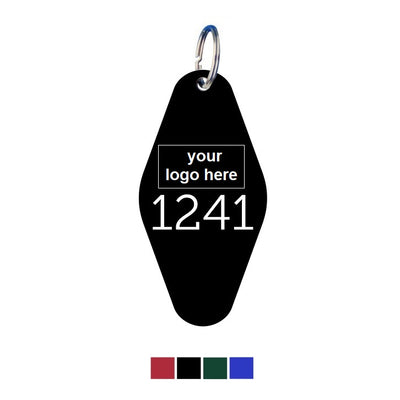 Rhombus Coloured Aluminium Key Tags With Logo and and Number Engraving Vertical