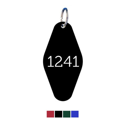 Rhombus Coloured Aluminium Key Tags With Number Engraving Vertical