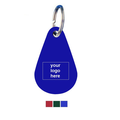 Teardrop Coloured Aluminium Key Tags With Logo Engraving