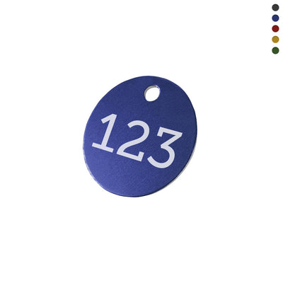 Coloured Aluminium Number Tags Asset ID Tags