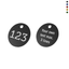 Coloured Round Aluminium Number and Text Tags with Two-Sided Engraving and One Hole