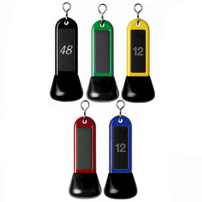 Colourful Rectangle Nylon Hotel Key Tags With Rubber Cap and Engraving Plate