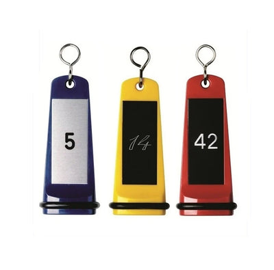 Colourful Rectangle Nylon Hotel Key Tags With Rubber Ring and Engraving Plate