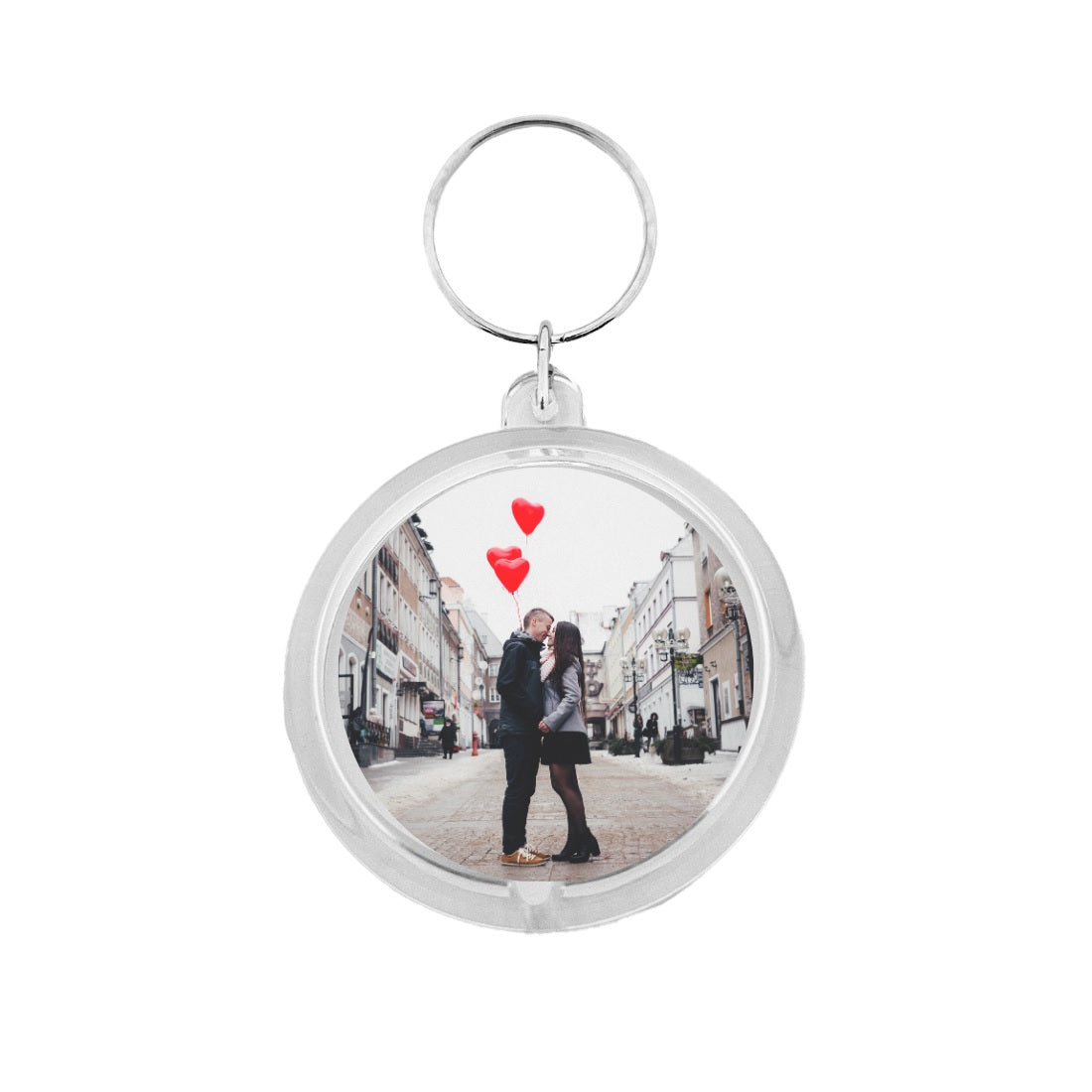 Personalised Acrylic Photo Frame Key Tags Round 47mm