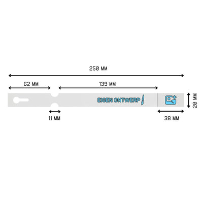 Custom Printed Self-Locking Labels On Sheets With Tear-Off Stud - 250x20mm 200 Pack