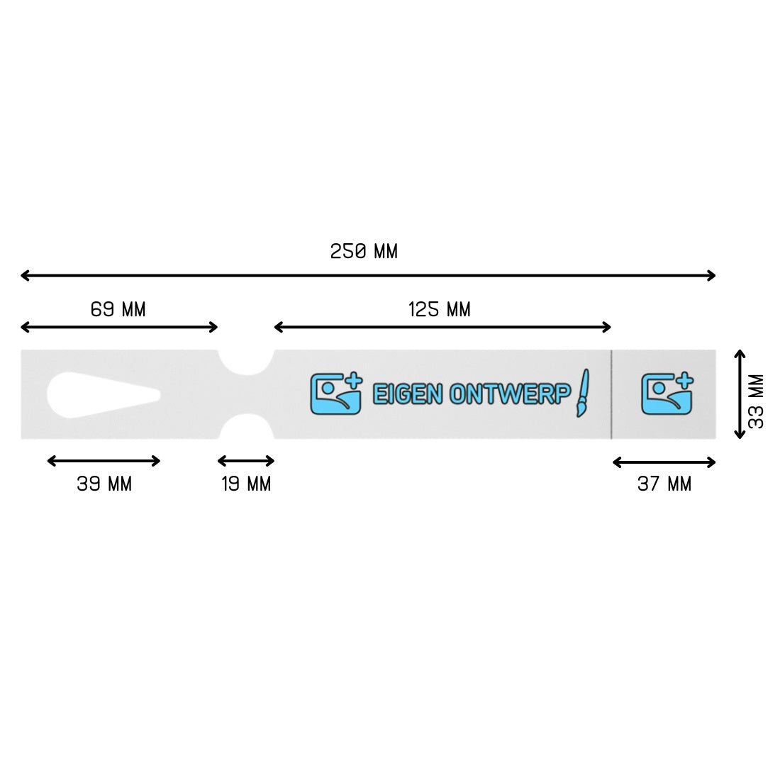 Custom Printed Self-Locking Labels On Sheets With Tear-Off Stud - 250x33mm 198 Pack