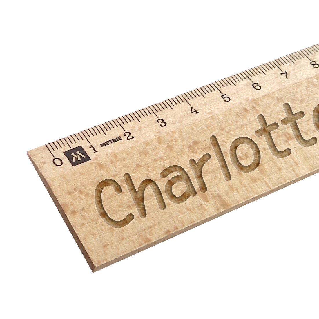 Name Engraved Ruler Wood 30cm 