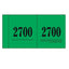 Premium Double Number Check Tickets Custom Number Ranges Green