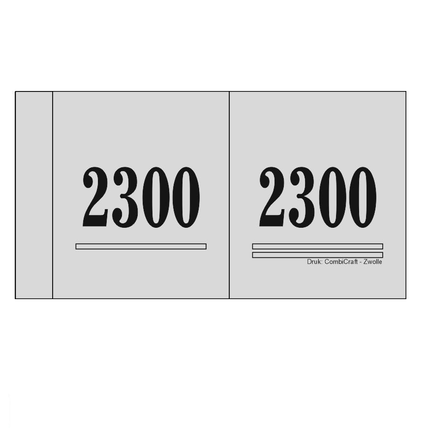 Premium Double Number Check Tickets Custom Number Ranges Light Grey