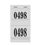 Double Number Check Tickets Light Grey