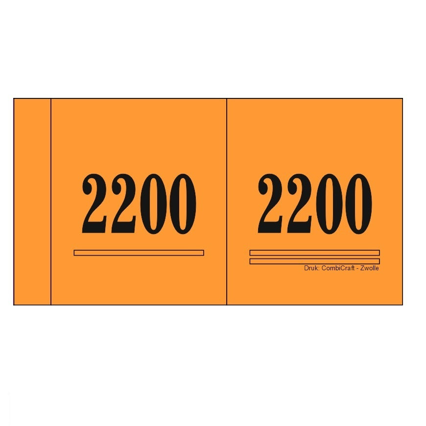 Premium Double Number Check Tickets Custom Number Ranges Orange