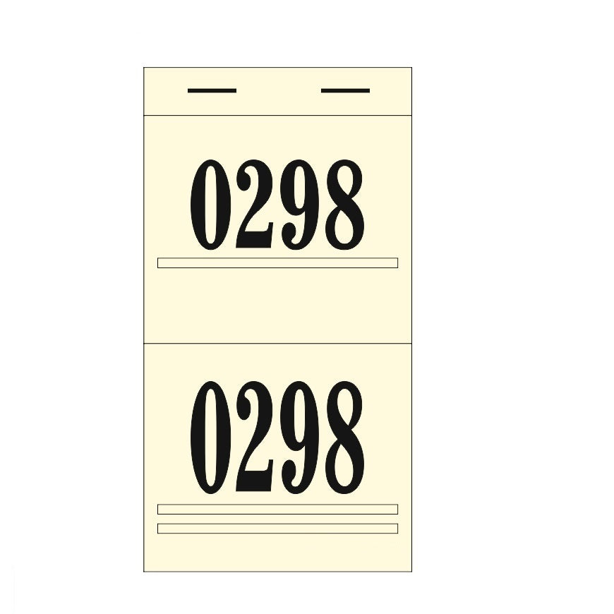 Double Number Check Tickets Pastel Yellow