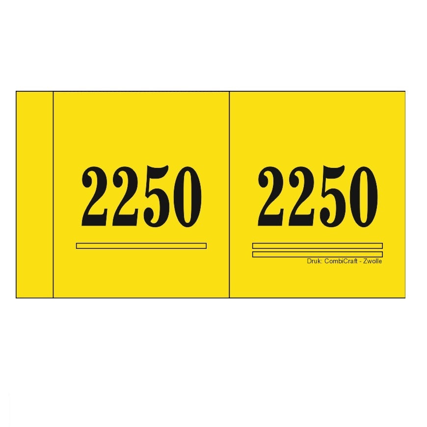 Premium Double Number Check Tickets Custom Number Ranges Yellow