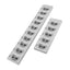 Custom Printed Number Paper Coupon Tickets On Perforated 5 or 10 Ticket Strips With A Black and Grey Print On Light Grey Paper