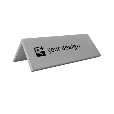 Custom Table Signs A-frame Silver Metal Aluminium 100x40mm With Black Engraving