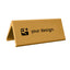 Gold Table Signs Made From Aluminium With Personalised Black Laser Engraving