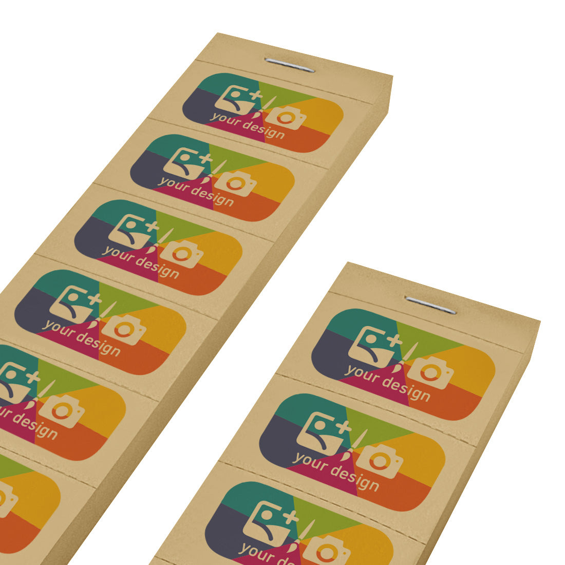 Custom Printed Paper Ticket Strips Caramel