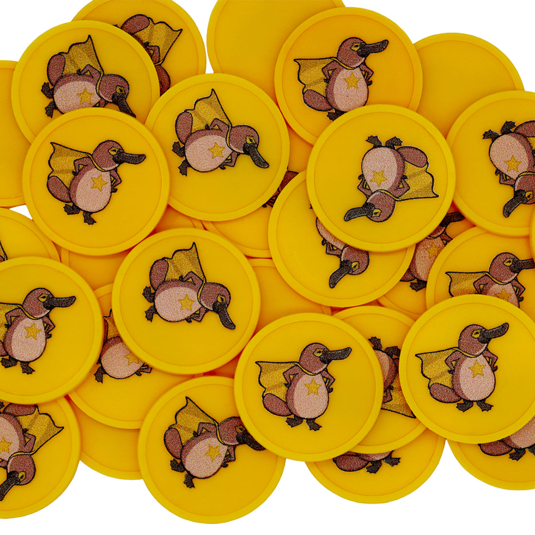 カスタムプリントの丸型プラスチックトークン 23mm - MOQ 100