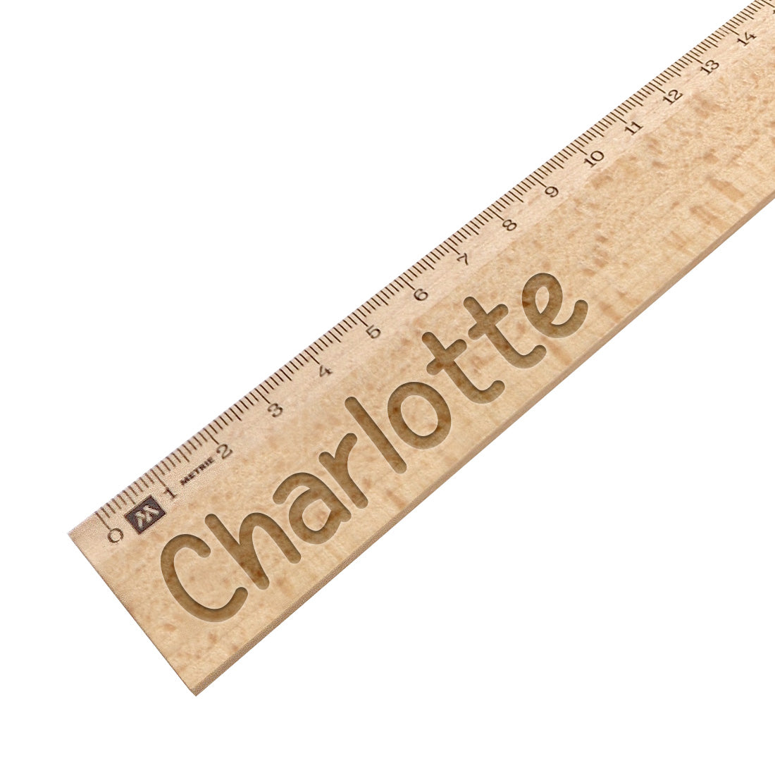 Custom Name Engraved Wooden Ruler 30cm 