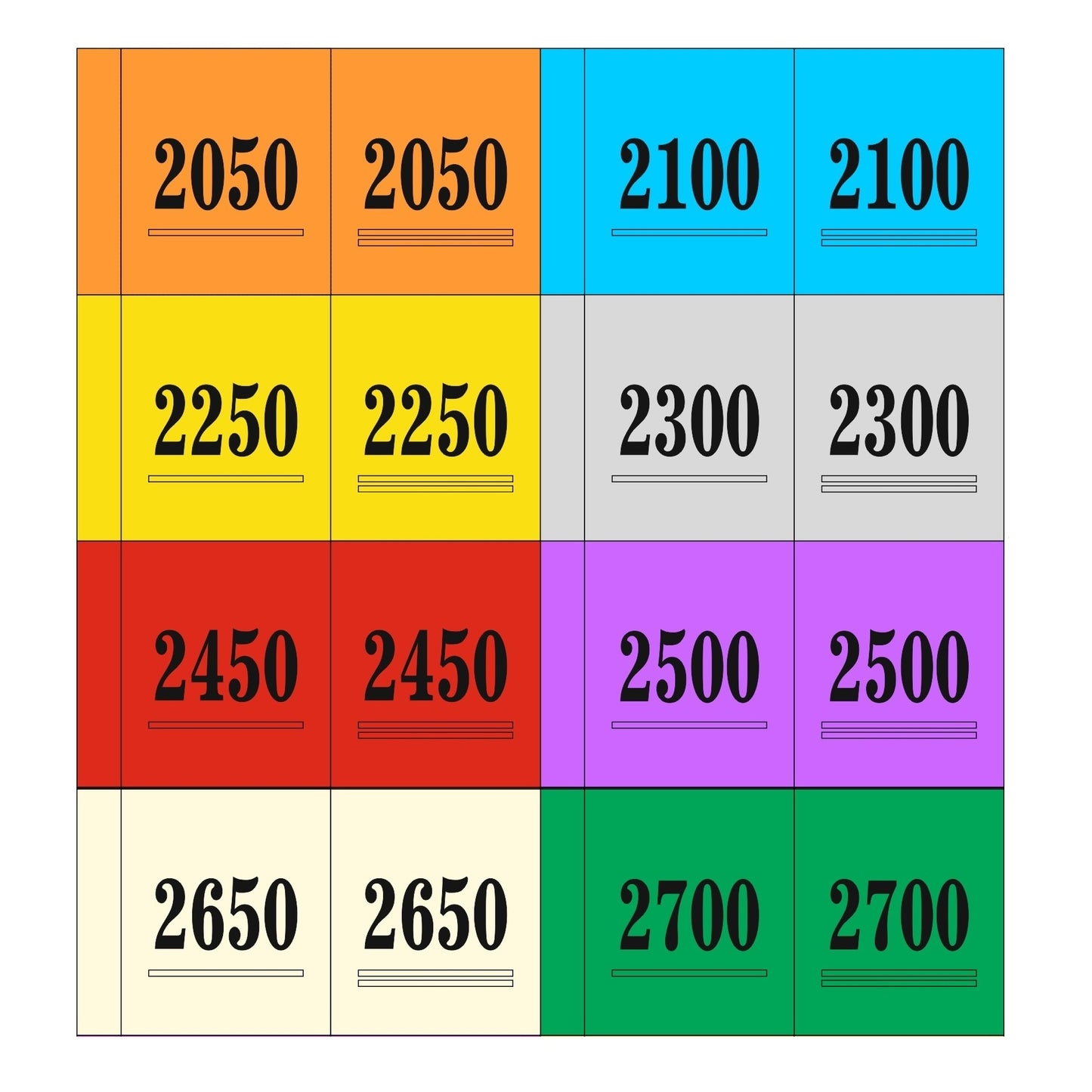 Premium Double Number Check Tickets Books 105x55mm Model#1