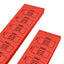 Custom Paper Ticket Strips On Red Paper With Text and Numbering