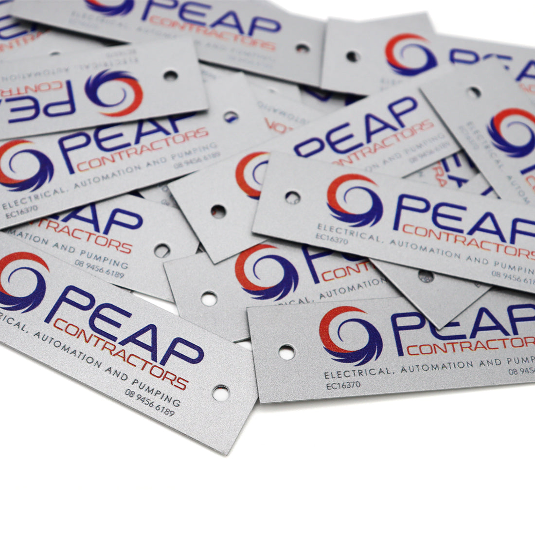 Rectangle Aluminium Logo Plates with Two Drill Holes Horizontal