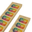 Custom Printed Paper Tickets On Caramel Coloured Paper With Sequential Numbering Perforated Paper Strips Two Strip Sizes 5 and 10 ticket Strips