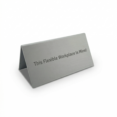Custom Engraved Aluminium A-frame Table or Desk Sign 100x50mm