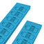 Custom Printed Ticket Strips With Three Lines Of Text Sequentially Numbered Blue 5 or 10 ticket strips