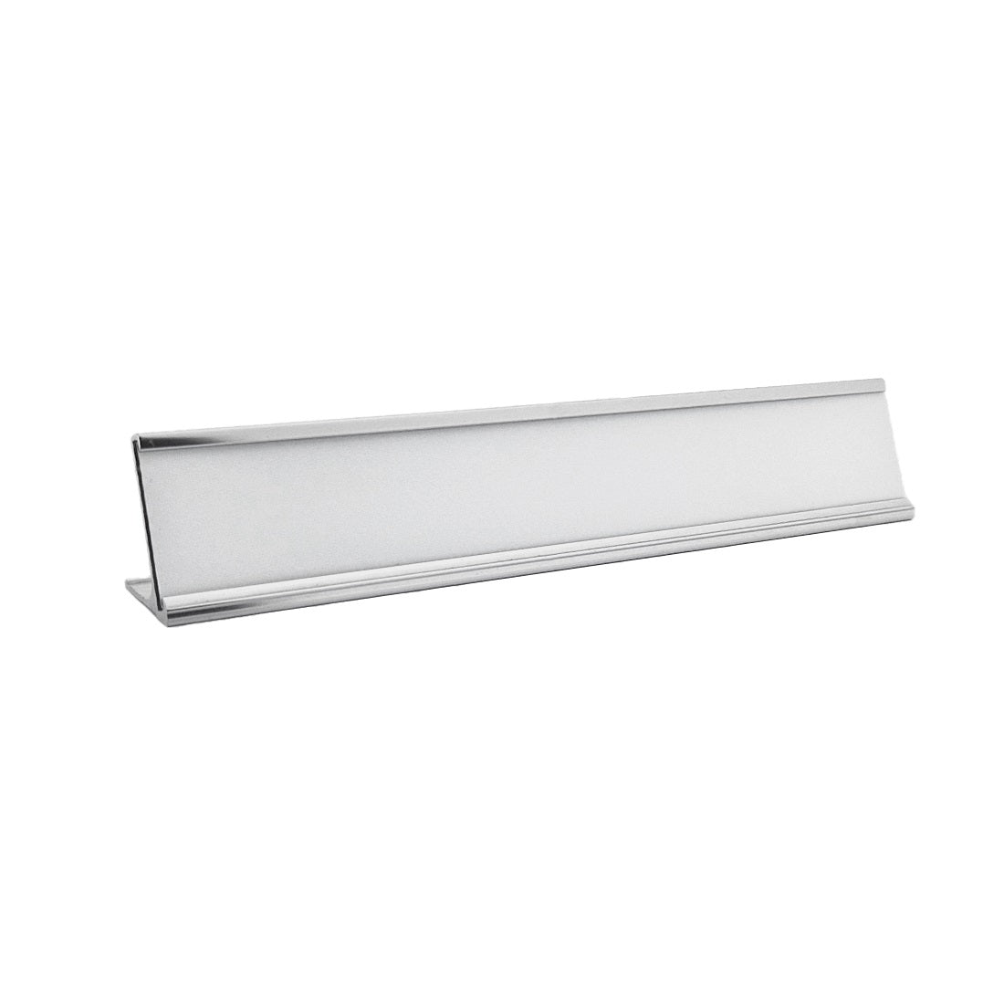 Personalised Desk Name Plate 178x30mm - Silver Aluminium