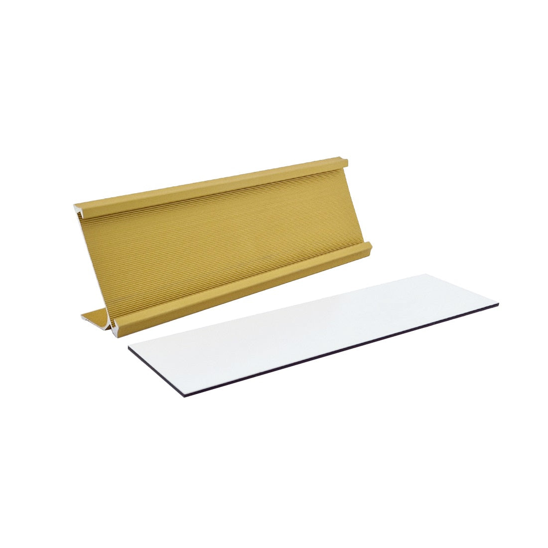 Personalised Desk Name Plate 178x60mm - Gold Aluminium