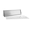 A-Frame Desk Name Plate With Paper Insert 245x77mm - Silver Aluminium